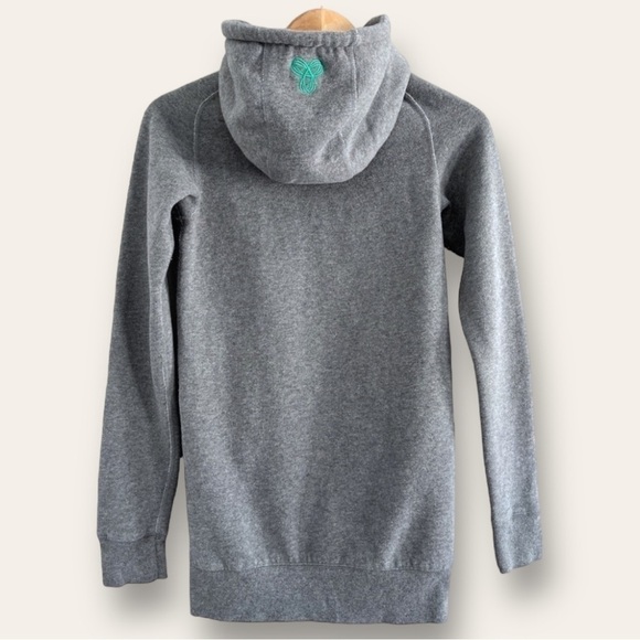 Aritzia TNA Grey Hoodie Fleece Lined Hooded Sweater Full Zip - Picture 6 of 17